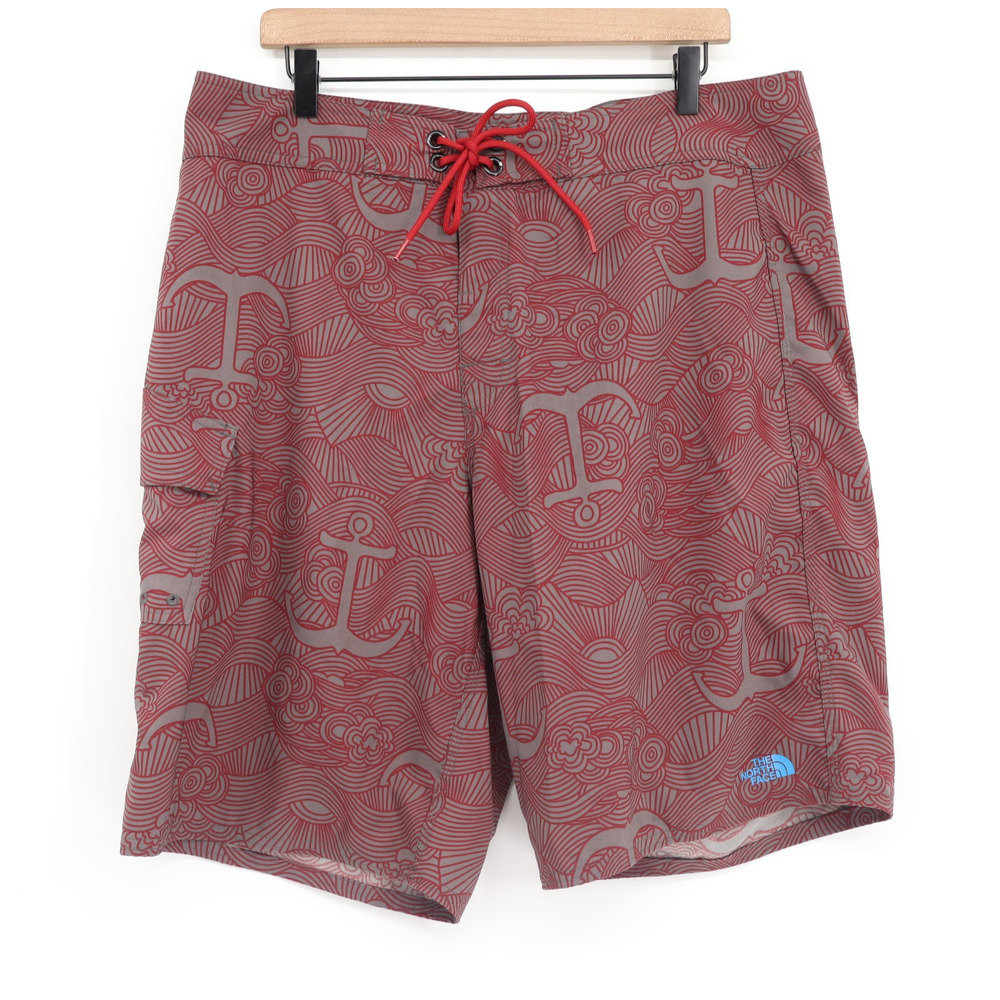 The North Face Men's Board Shorts Swim Trunks Nautical Anchor Print Sz 38